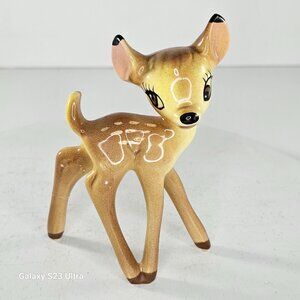 Evan K Shaw American Pottery Disney Small Bambi Figurine Deer 4.5" *Repaired*